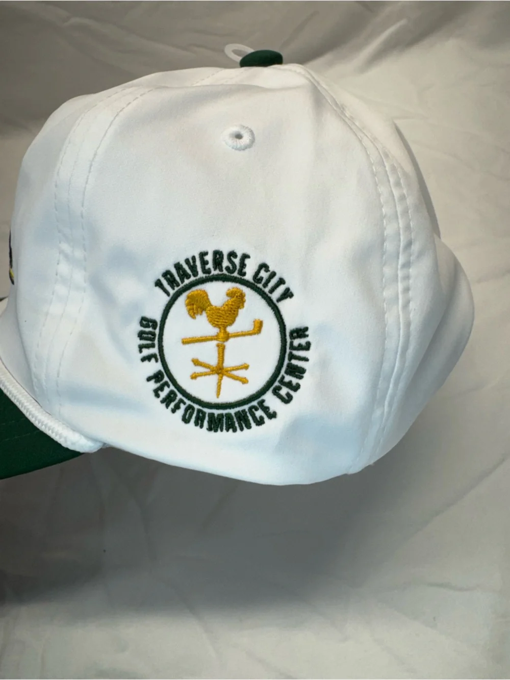 Callaway White and Green Kids Golf Cap with Script Logo